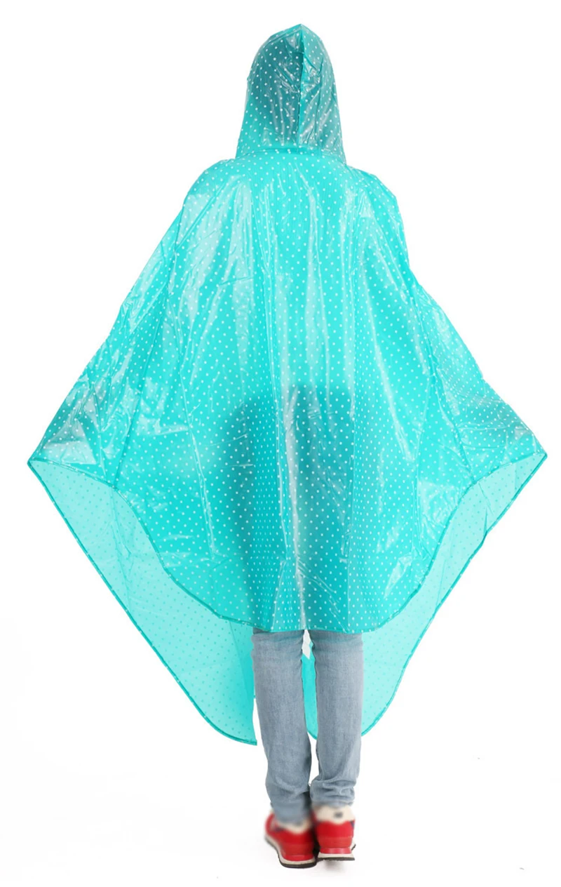 Fashion wave Bicycle Raincoat Men Women Rain Cape Poncho Hooded Windproof Rain Coat Mobility Scooter Cover Rain Coat