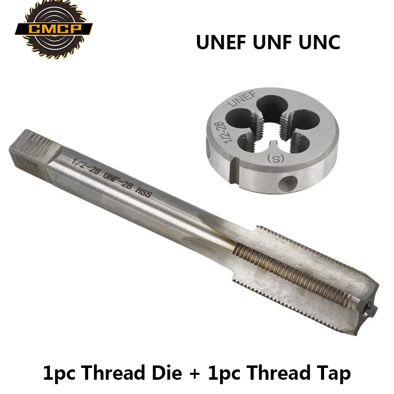 Lots 1pc HSS Machine 10-32 UNF Plug Tap and 1pc 10-32 UNF Die Threading Tool
