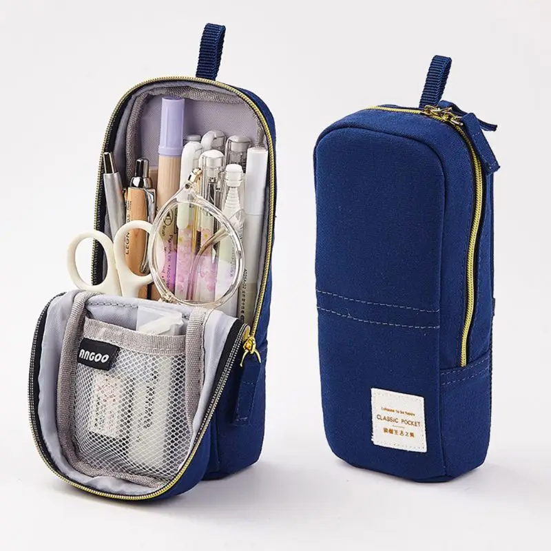 

Large Capacity Pencil Case Zipper Pen Pouch Multi-layer Storage Stationery Bag