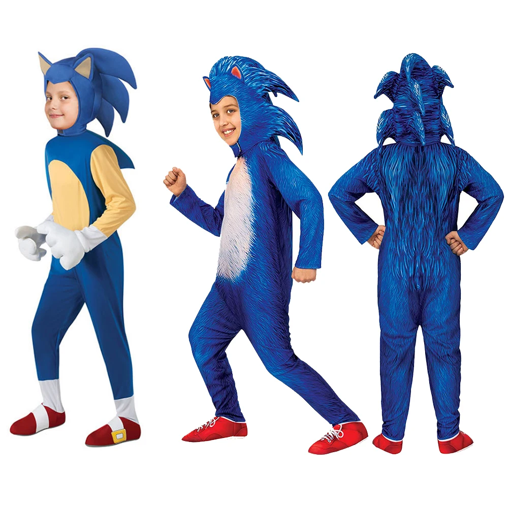 Костюм Аниме Deluxe Sonic Ежик для детей косплей персонажа игры костюмы на Хэллоуин