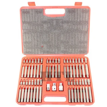 Best 75pcs H10 Series Bits Set Star Spline Socket Drive Set 1/2