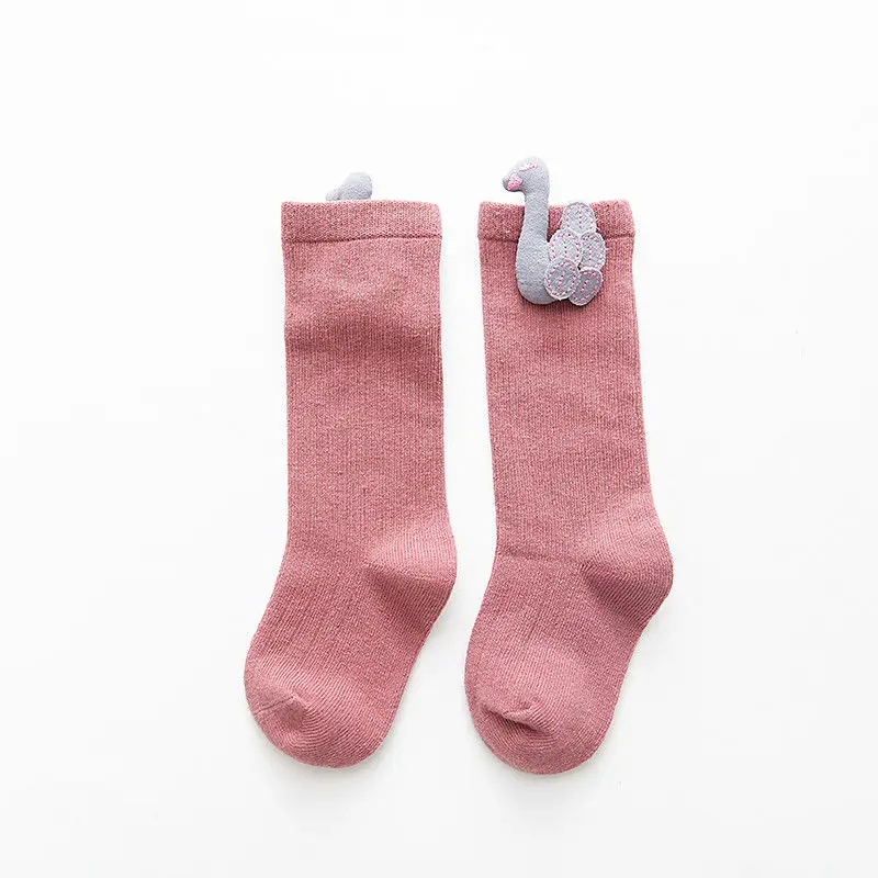 1-8T Kids Baby Girls Stocking Toddlers Knee High Socks soft stretch cute kawaii Party Casual school Flower Stockings - Цвет: Лаванда