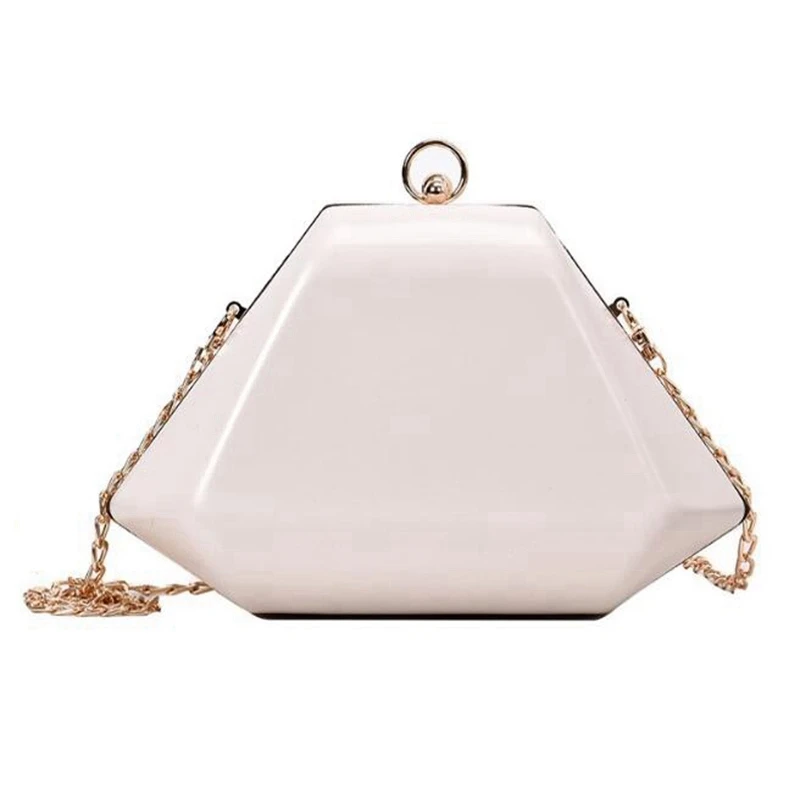 

Geometric Box Pu Leather Shoulder Bag Female Fashion Retro Messenger Bag Ladies Party Chain Wallet Female Handbag