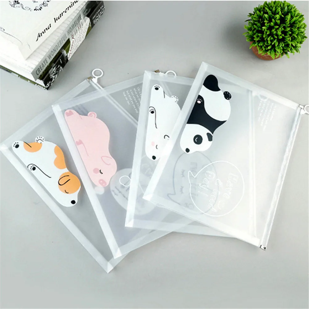 Mejor precio Carpeta de archivos A4 transparente, bonita bolsa para bolígrafos Kawaii, papelería, gran capacidad, bolsa para documentos, estuche para lápices, organizador de escritorio DolGYa6nJXJ