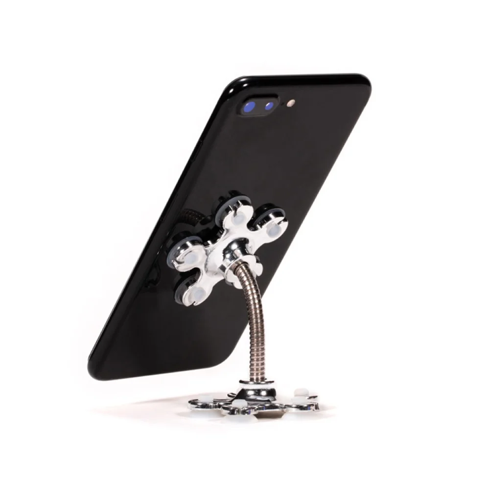 Креативный Кронштейн для мобильного телефона, универсальный держатель для мобильного телефона с волшебной присоской, карманный вращающийся на 360 градусов, многоугольный металлический цветок su