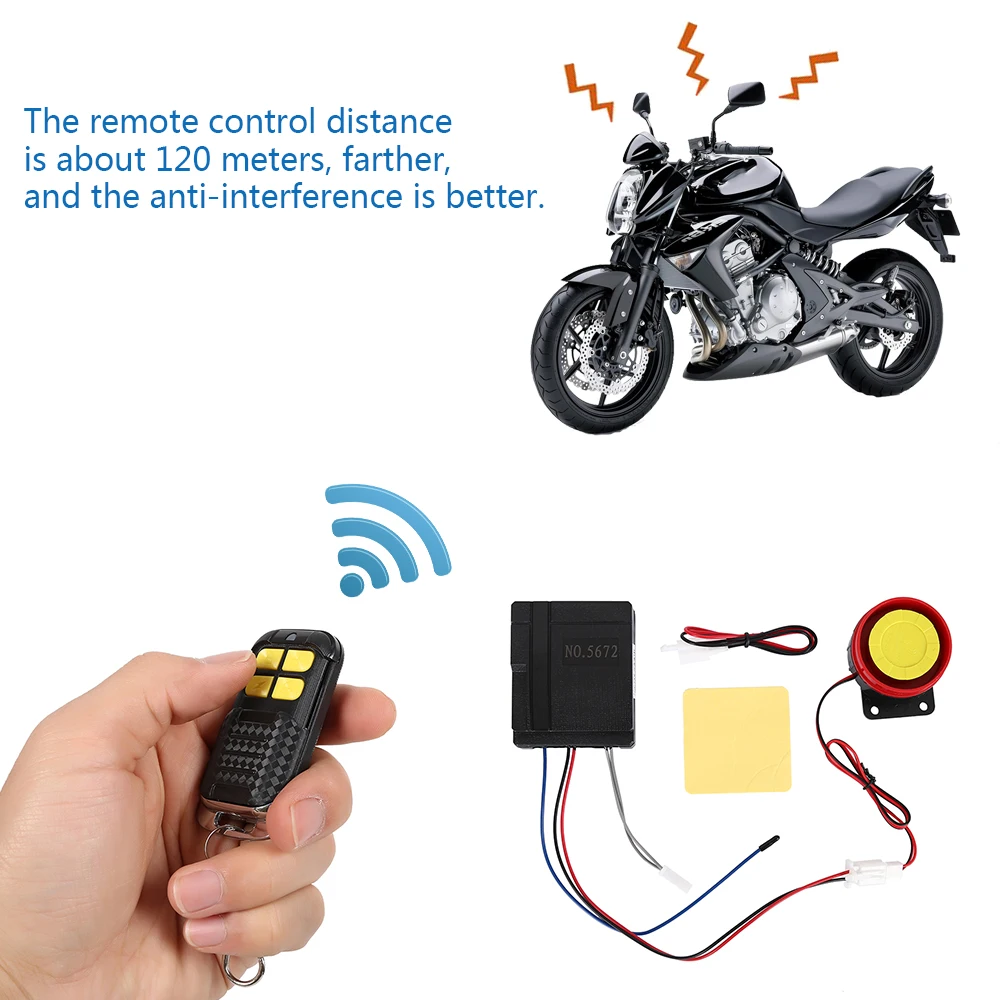 12V мотоциклов охранной сигнализации безопасности Системы скутера/мотоцикла из Противоугонная охранная сигнализация Системы защиты Системы