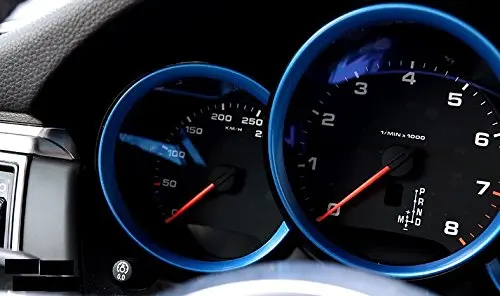 Синий внутренний измерительный прибор обрезки круг для 2010- Porsche Macan Boxter Cayman Boxter