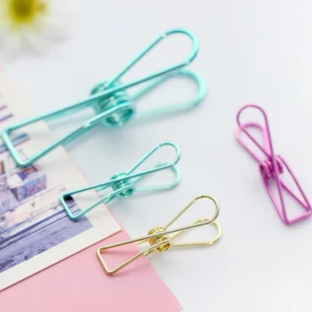 

JIANWU Hollow simple metal retro fish clip notes containing folder long tail clip SML