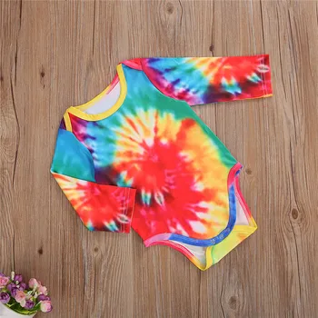 

Baby Romper Spring Autumn Newborn Boy Jumpsuits Girls Clothes Rainbow Print Long Sleeve Romper Toddler Children Overalls Outfits