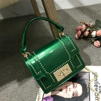 

2020 New Fashion Rivet Chain Shoulder Messenger Bags Summer High Quality Small Square Bags Women Purse and Handbags Sac A Main