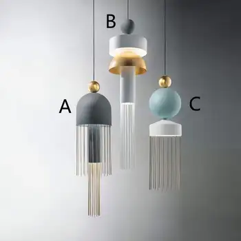 

nordic crystal glass ball led light luminaire suspendu design lamp luzes de teto lampes suspendues nordic decoration home