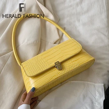 

Fashion Crocodile Pattern Handbag MINI PU Leather Shoulder Bags For Women 2020 Chain Design Luxury Hand Bag Female Travel Totes
