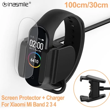 

Charger for Xiaomi Mi Band 4 3 2 Charger Cable Charger Smart Bracelet Mi Band 4 USB Data Charging Line Screen Protector