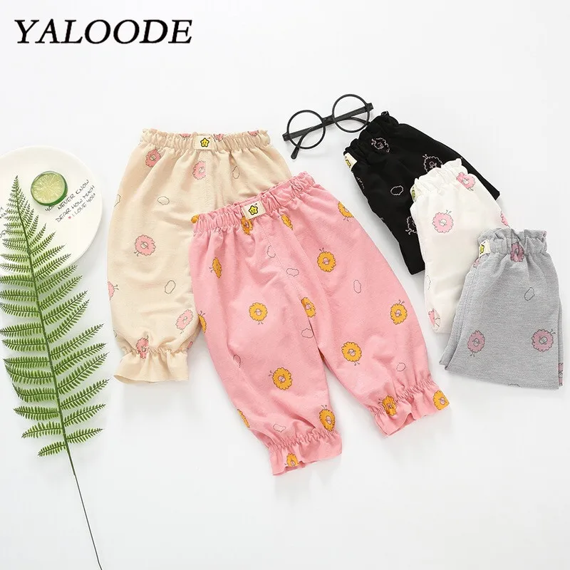 

YALOODE Spring Summer Newborn Baby PP Pants Baby Boys Girls Leggings Print Infant Toddler Long Pants Children Harem Pants