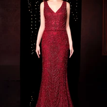 Новинка, женское вечернее платье, королевские вечерние платья, тонкое сексуальное длинное платье с v-образным вырезом