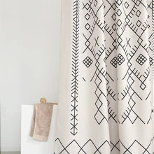LIANGQI tenda da doccia in lino imitazione boemia tende da bagno divisori impermeabile addensare tessuto personalizzabile decorazioni per la casa