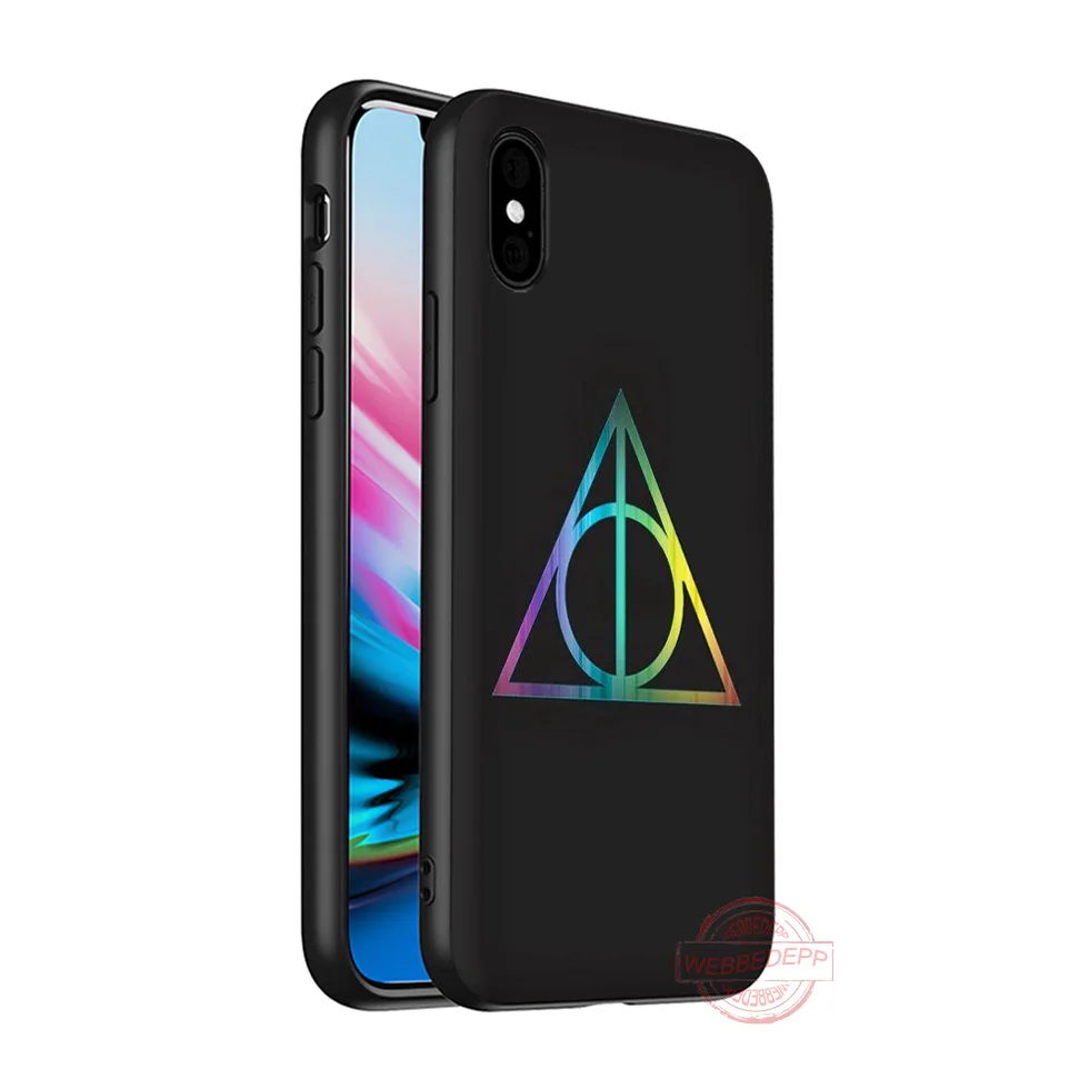 WEBBEDEPP Deathly Hallows логотип мягкий Силиконовый ТПУ чехол для телефона для iPhone 5 6 7 8 Plus X XS XR XS Max 11proMax - Цвет: 6