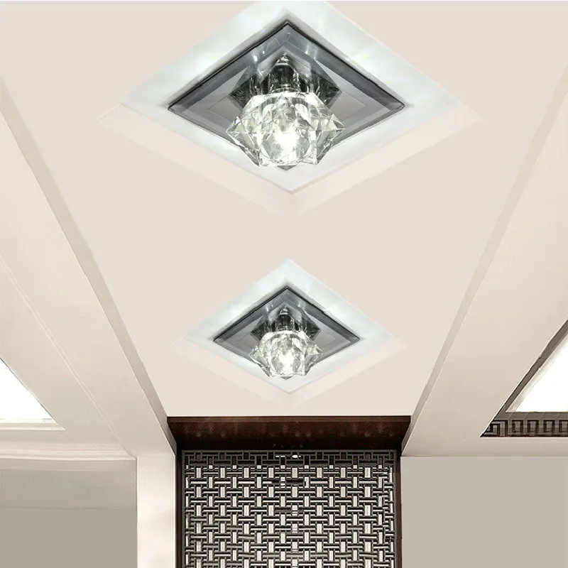 

Modern Minimalist Living Room Embedded Aisle Lights Corridor Lights LED Crystal Entrance Creative Balcony Lighting Downlight