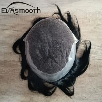 

Real Picture Men Wig Toupee Human Hair Durable Men Hair Replacement System Male Wig Natural Hair Men Toupee Extensions Hair Men