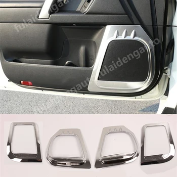 

4pcs For Toyota Land Cruiser Prado FJ150 2010-2019 ABS Chrome Car Door Horn Speaker Decorative Frame Cover trim Car Accessories