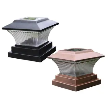 

Free Ship Outdoor Solar Column Headlight Fashion Waterproof Decorative Garden Courtyard Fence Light Lamps