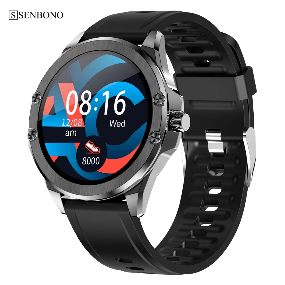Nuevo  SENBONO-Smartwatch deportivo impermeable con monitor de ritmo cardíaco, reloj inteligente multi-dial unisex, monitor deportivo para teléfono móvil, 2020 1gNWbE7ymZN