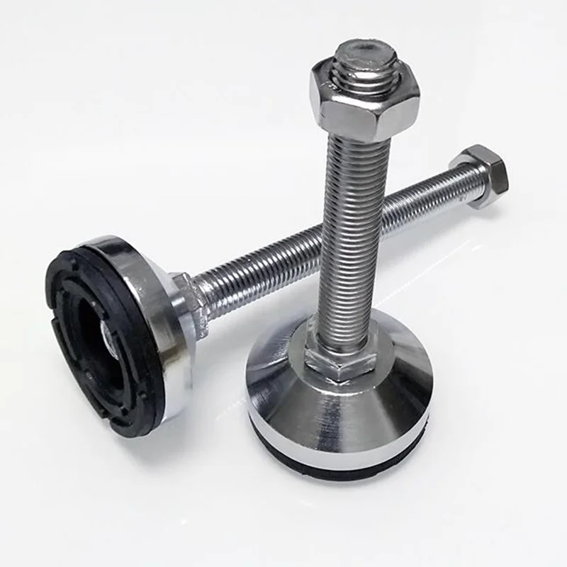 5cm Dia M10 Thread Furniture Feet Adjustable Stainless Steel Silver