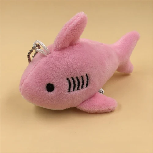 Плюшевые брелоки Акула мягкая игрушка кукла, Мини Маленькие океанические брелки для ключей "Животные" цепь подвесные плюшевые игрушки, свадебные игрушки для детей - Цвет: Pink