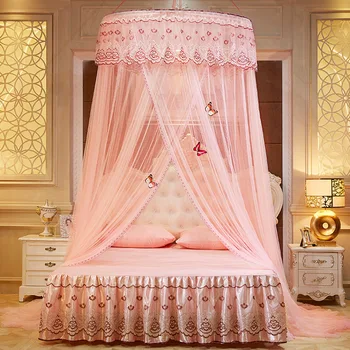 

1.2 M Large Diameter Universal Dome Ceiling Mosquito Princess Mosquito Nets Hanger Lace Edge Palace Floor Mosquito Net