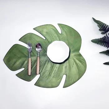 

Turtle Leaf Placemat Summer Outdoor Party Decoration Picnic Mat Unique Placemat Table Decoration & Accessories Mats & Pads
