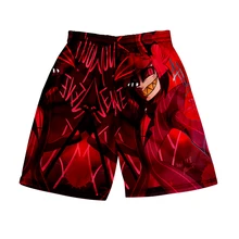 Черная пятница, мужские шорты Hazbin, крутые, летние, свободные, для отеля, Hazbin, короткие штаны, 3D принт, мультфильм,, мужские шорты для бега
