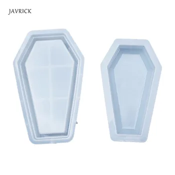 

Crystal Epoxy Resin Mold Halloween Coffin Storage Box Mirror Silicone Mould DIY Crafts Decoration Jewelry Case Making Tools