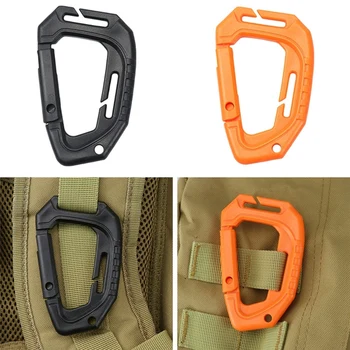 

5PCS Big D-type Plastic Steel Tactical Molle Quick Hook Hanging Buckle Clip Outdoor Backpack Bag Accessories EDC CampingTool