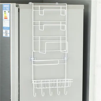 

Adsorption 5 Layer Kitchen Storage Hanger Iron Refrigerator Side Shelf Rack Multilayer Cupboard Wardrobe Storage Holders