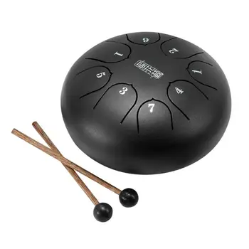 

6 inch Tongue Drum Mini 8 Tone Steel Tongue Drum with Mallets Storage Bag Percussion Instrument for Kids Children Gifts Trainer
