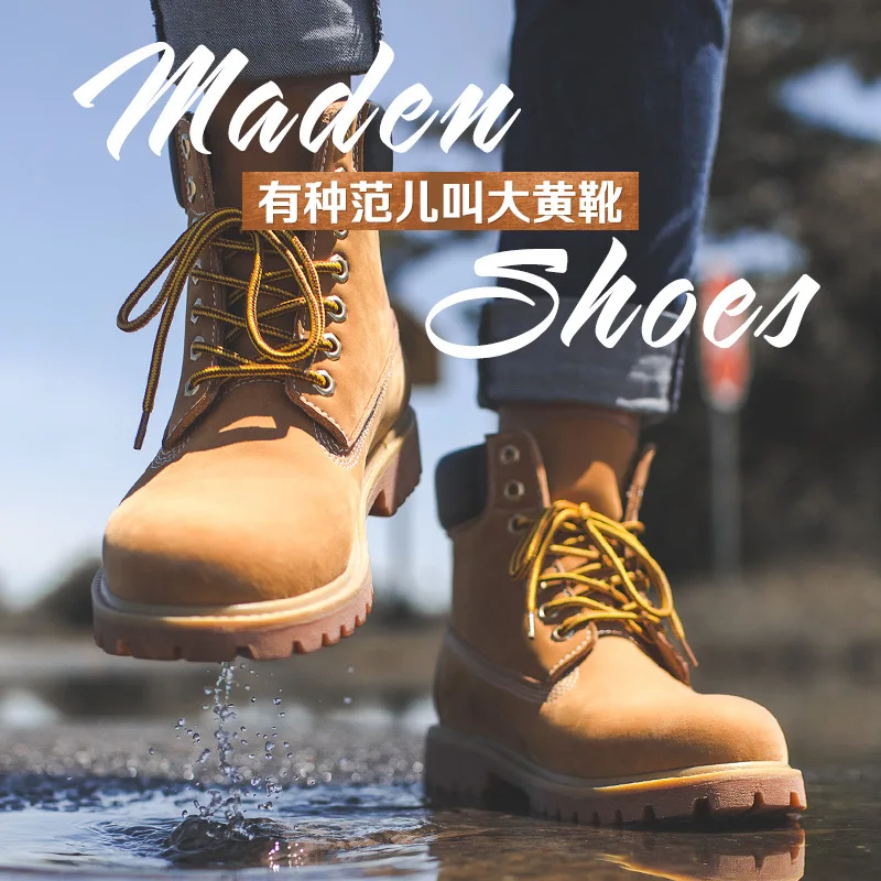 

Madden Spring And Winter Snow Boots Martin Boots Men's Boot Workwear Ankle Boots Thick Bottomed plus Velvet Kick Worker Boots Fa