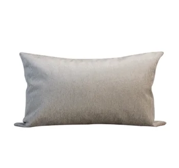 

Cloth Home Furnishing Soft Pillow Waist Pillow Bag Beige Grey New Chinese Light Luxury Nordic Solid Color 3 Pieces Order