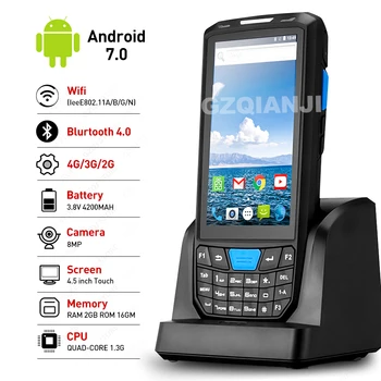 

Handheld Terminal PDA Android 8.1 Rugged POS Terminal 1D 2D QR Barcode Scanner WiFi 4G Bluetooth GPS NFC PDA Bar codes Reader