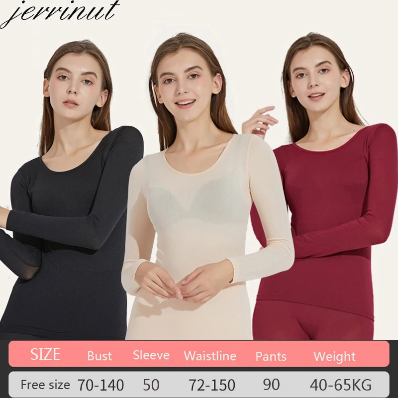 Jerrinut Thermal Underwear Women Men Winter Warm Long Johns Thermal Underwear Set Male Female thermal underwear sets