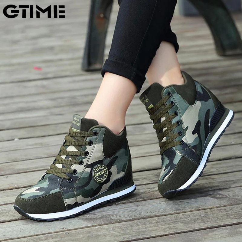 Zapatillas de lona camuflaje para mujer, zapatos informales, a la moda, XYZ110|Zapatos vulcanizados de mujer| - AliExpress