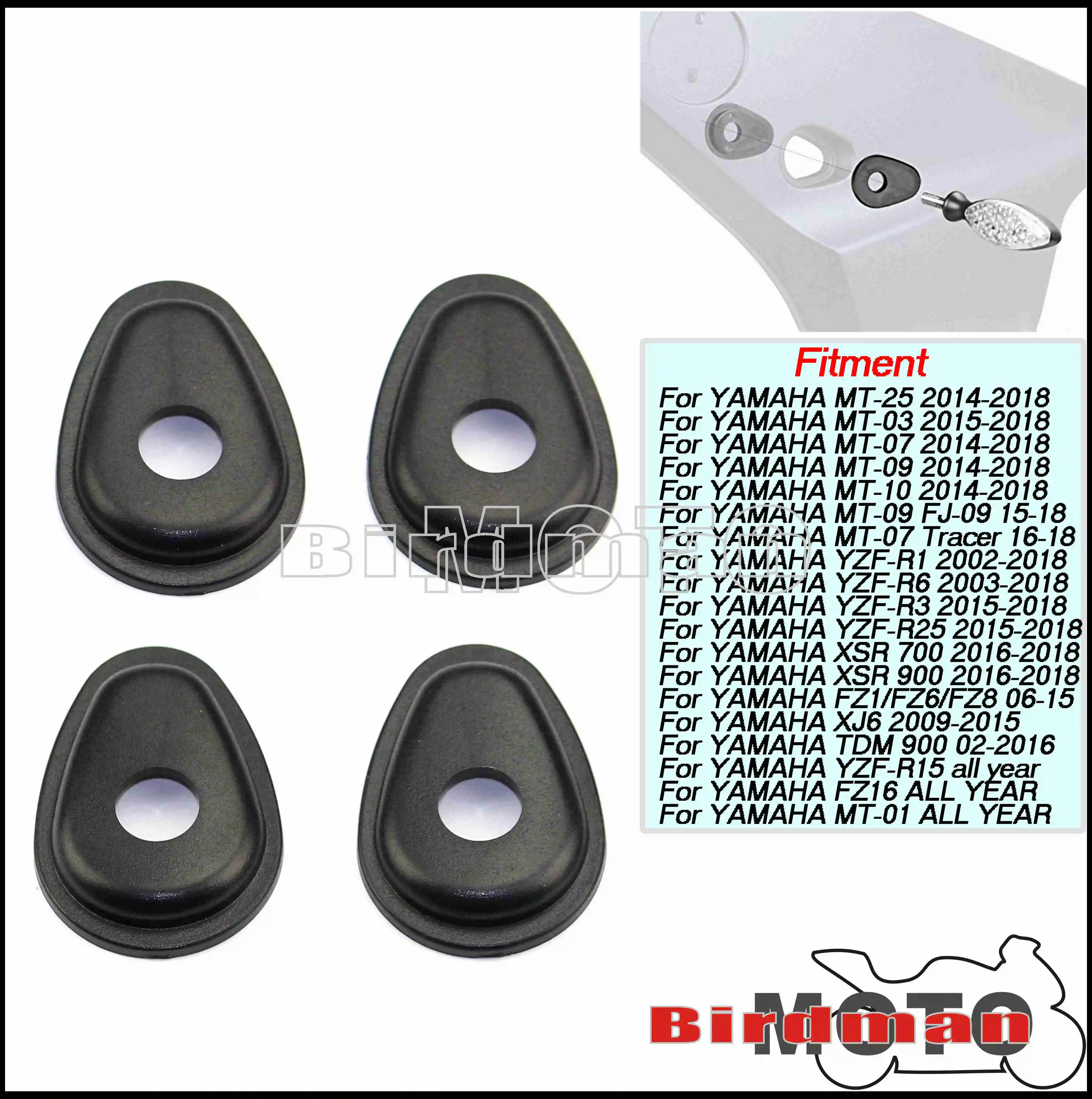 Moto Led Indicatori Di Direzione Indicatore Di Direzione Adattatore Distanziale Refit Per Yamaha Mt-09 Tracer 900 Fj-09 Xsr 700 Xsr900 Mt01 Fz1/Fz6