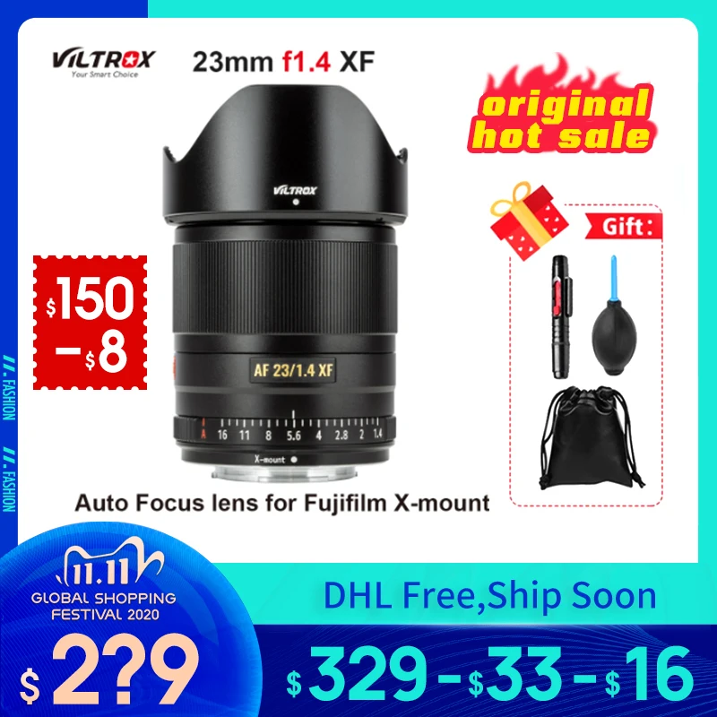VILTROX 23 мм f1.4 XF Автофокус Макро объектив APS C компактный широкоугольный с апертурой