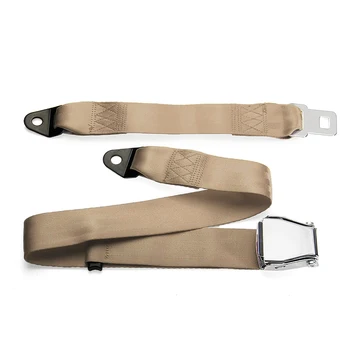 

Accessory Seat Belt Parts Beige Webbing 1pc Adjustable Aircraft Buckle