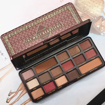 

Beauty Glazed 16 color Eyeshadow Pallete High Pigmented Earth Color Shimmer Matte Glitter Nude Beautiful Make up Eye shadow