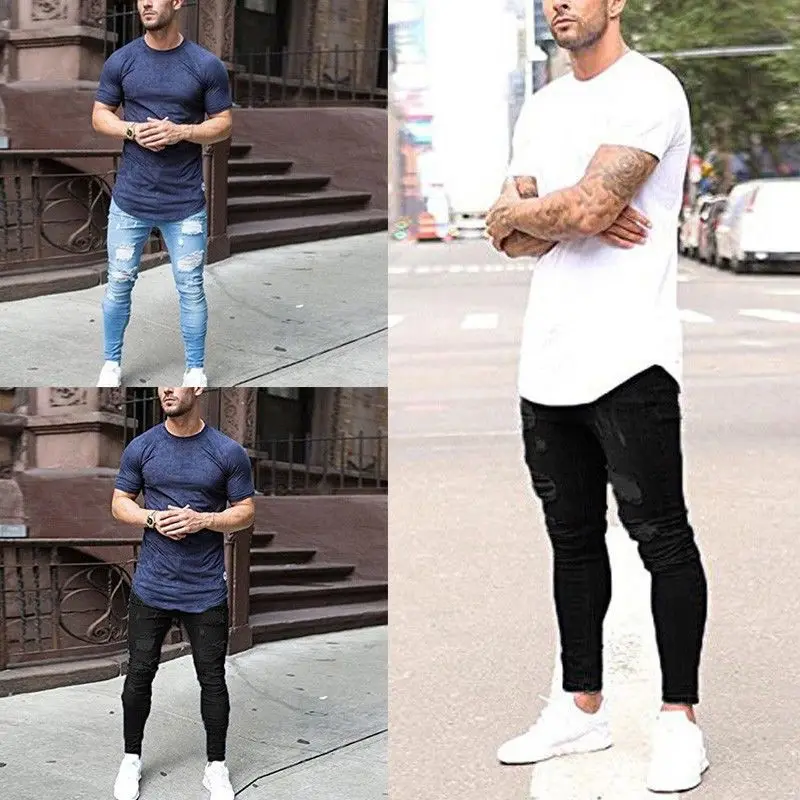 Men Jeans Pants Slim Skinny Stretch Denim Trousers Elastic Waist Jogging men jeans,mens jeans,jeans trousers,denim trousers,elastic jeans,mens casual trousers