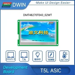 Dwin módulo lcd 4.3 polegadas 480*272 resolução uart hmi e tela inteligente display