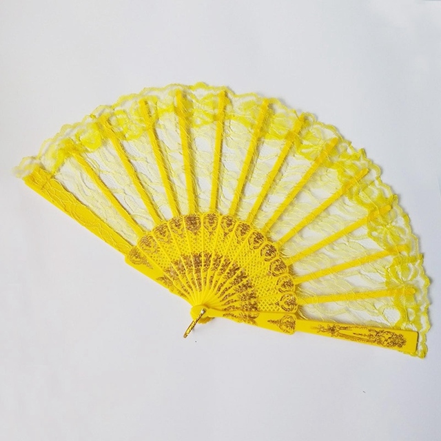 Fans Hollow Lace Chinese Style Wedding Hand Fans Retro Folding Held Flowers Fans Decorative Dance Accessories New
