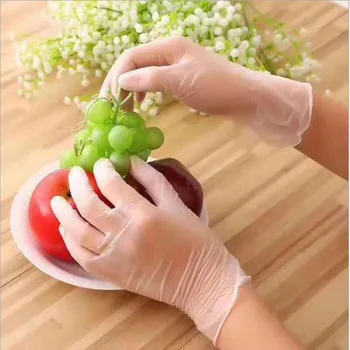 

25/100 Disposable Latex Medical Gloves anti-virus transparent Universal Cleaning Work Gloves Latex Protective for Safety LS003