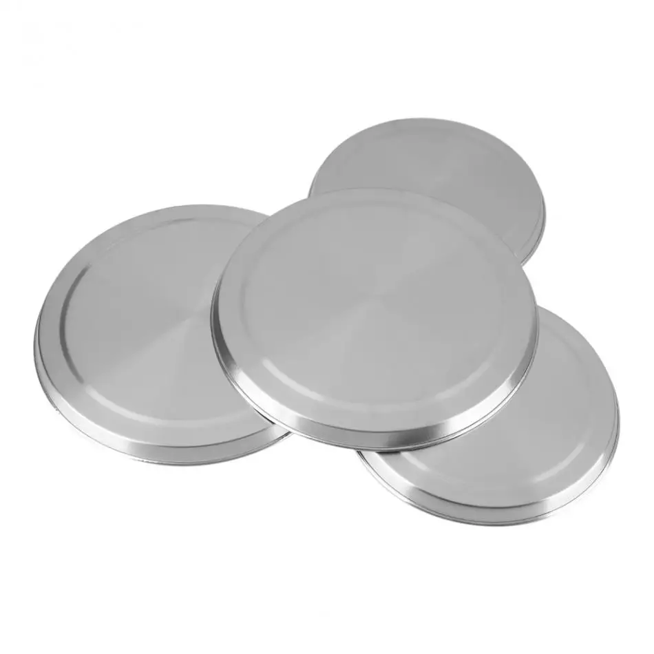 

HHO-4Pcs/Set Stainless Steel Kitchen Stove Top Covers Burner Round Cooker Protection Kitchen Cookware Cover Lid Cooking Tool