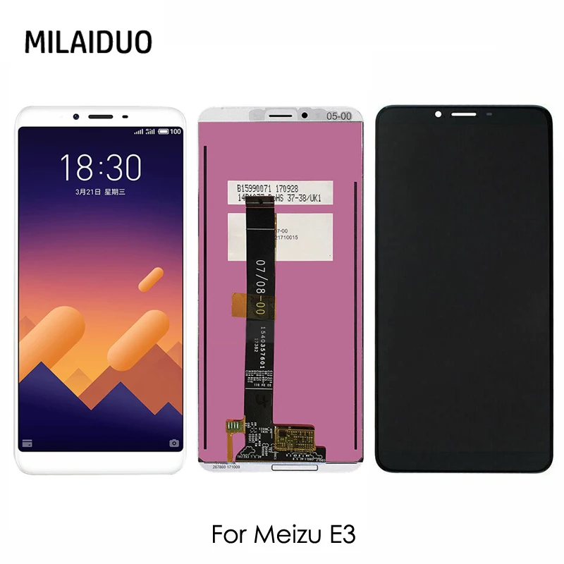 

LCD Display For Meizu E3 Touch Screen Digitizer Assembly Replacement LCD For Meilan E3 Black White No Frame Mobile Phone